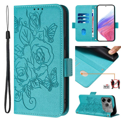 Embossed Rose RFID Anti-theft Leather Phone Case, For Tecno Pova 6 Neo, For Tecno Pova 6 4G, For Tecno Pova 6 5G / 6 Pro, For Tecno Camon 30 Pro 5G, For Tecno Camon 30 5G / 4G, For Tecno Spark 20 Pro+, For Tecno Spark 20 Pro                            ...