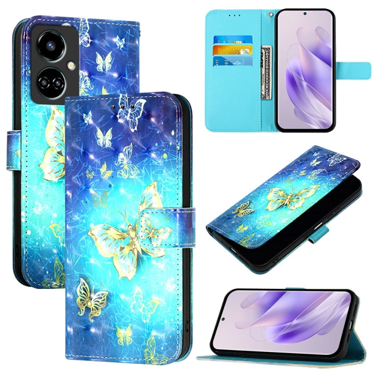 3D Painting Horizontal Flip Leather Phone Case, For Tecno Camon 19, For Tecno Camon 19 Neo, For Tecno Spark 6 Go