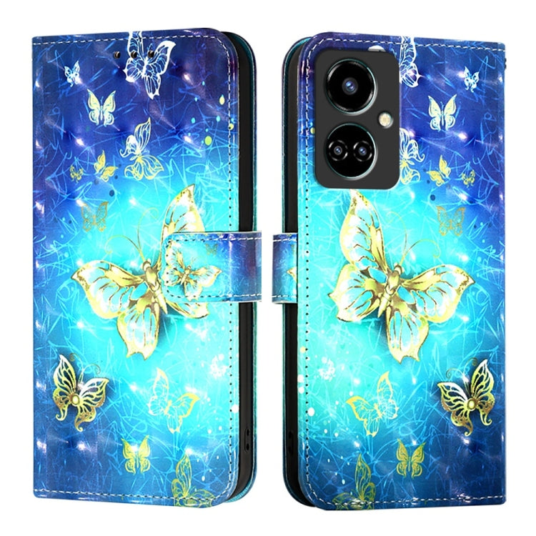 3D Painting Horizontal Flip Leather Phone Case, For Tecno Camon 19, For Tecno Camon 19 Neo, For Tecno Spark 6 Go