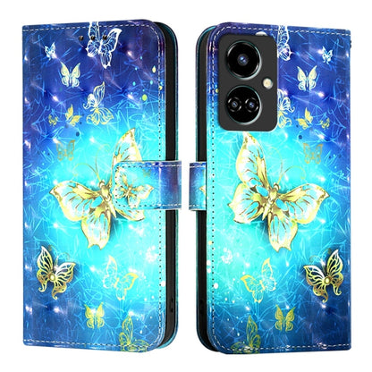 3D Painting Horizontal Flip Leather Phone Case, For Tecno Camon 19, For Tecno Camon 19 Neo, For Tecno Spark 6 Go