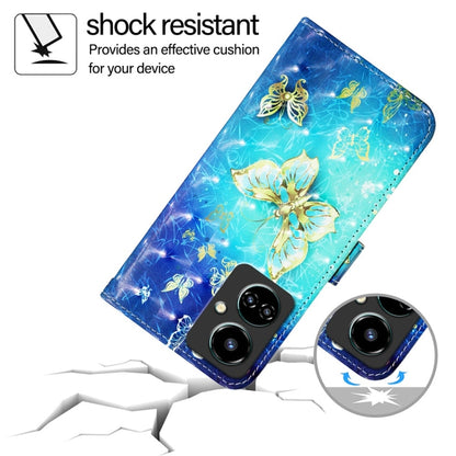 3D Painting Horizontal Flip Leather Phone Case, For Tecno Camon 19, For Tecno Camon 19 Neo, For Tecno Spark 6 Go