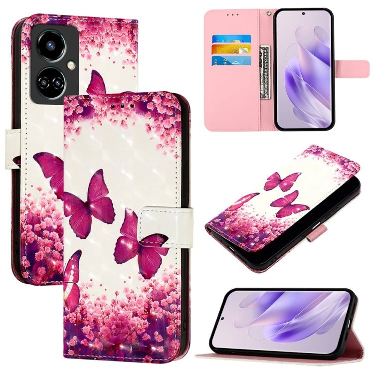 3D Painting Horizontal Flip Leather Phone Case, For Tecno Camon 19, For Tecno Camon 19 Neo, For Tecno Spark 6 Go