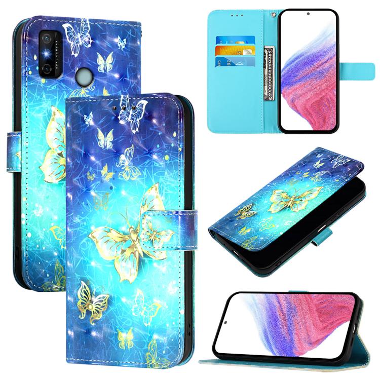 3D Painting Horizontal Flip Leather Phone Case, For Tecno Camon 19, For Tecno Camon 19 Neo, For Tecno Spark 6 Go