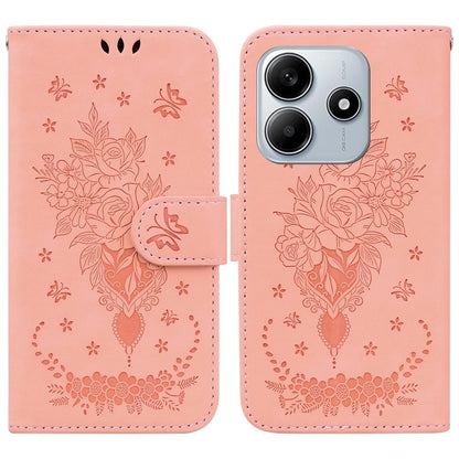 Butterfly Rose Embossed Leather Phone Case, For Redmi A7 Pro 4G / 5G 171mm / Poco C85x 5G, For Redmi Turbo 5 Max 5G / Poco X8 Pro Max 5G, For Redmi Turbo 5 5G / Poco X8 Pro 5G, For Redmi Note 15 Pro+ 5G 163.3mm / Poco M8 Pro 5G                         ...