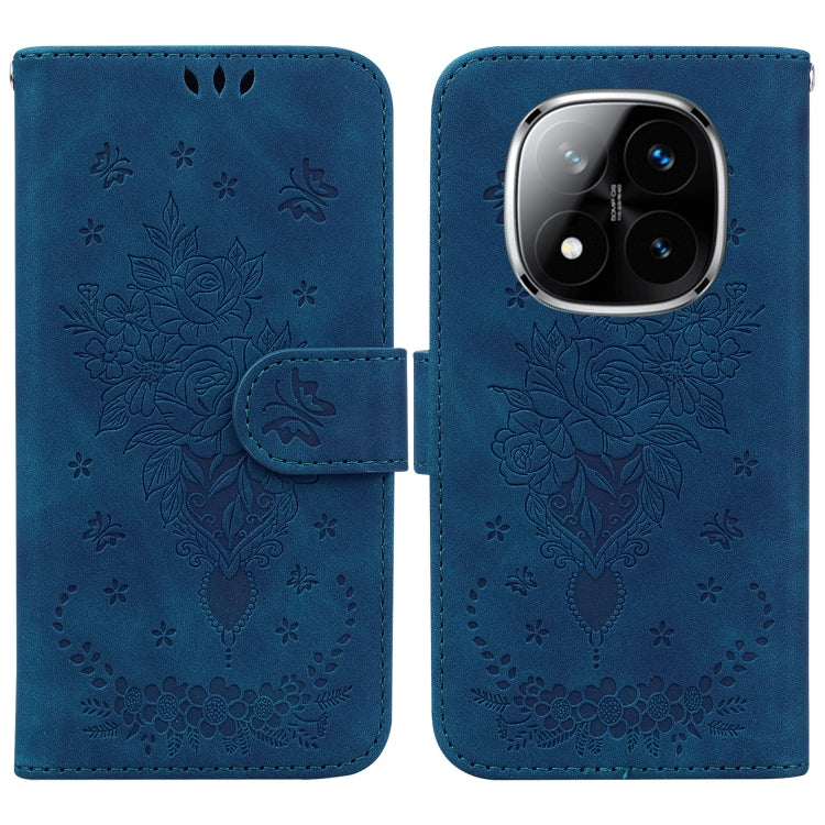 Butterfly Rose Embossed Leather Phone Case, For Redmi A7 Pro 4G / 5G 171mm / Poco C85x 5G, For Redmi Turbo 5 Max 5G / Poco X8 Pro Max 5G, For Redmi Turbo 5 5G / Poco X8 Pro 5G, For Redmi Note 15 Pro+ 5G 163.3mm / Poco M8 Pro 5G                         ...