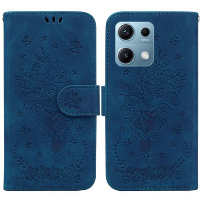 Butterfly Rose Embossed Leather Phone Case, For Redmi A7 Pro 4G / 5G 171mm / Poco C85x 5G, For Redmi Turbo 5 Max 5G / Poco X8 Pro Max 5G, For Redmi Turbo 5 5G / Poco X8 Pro 5G, For Redmi Note 15 Pro+ 5G 163.3mm / Poco M8 Pro 5G                         ...
