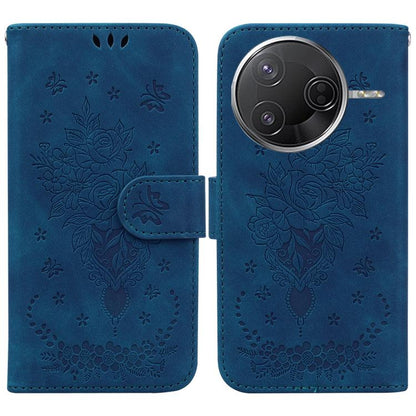 Butterfly Rose Embossed Leather Phone Case, For Redmi A7 Pro 4G / 5G 171mm / Poco C85x 5G, For Redmi Turbo 5 Max 5G / Poco X8 Pro Max 5G, For Redmi Turbo 5 5G / Poco X8 Pro 5G, For Redmi Note 15 Pro+ 5G 163.3mm / Poco M8 Pro 5G                         ...
