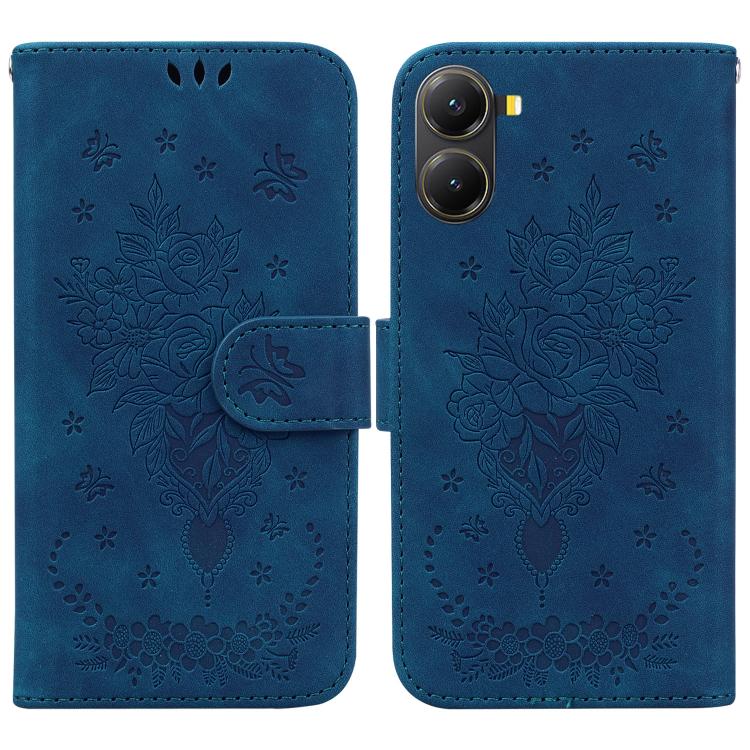 Butterfly Rose Embossed Leather Phone Case, For Redmi A7 Pro 4G / 5G 171mm / Poco C85x 5G, For Redmi Turbo 5 Max 5G / Poco X8 Pro Max 5G, For Redmi Turbo 5 5G / Poco X8 Pro 5G, For Redmi Note 15 Pro+ 5G 163.3mm / Poco M8 Pro 5G                         ...