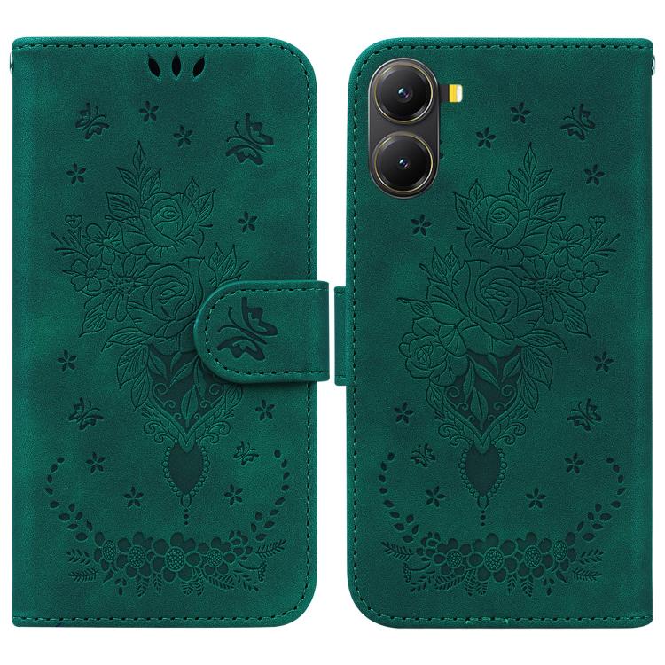 Butterfly Rose Embossed Leather Phone Case, For Redmi A7 Pro 4G / 5G 171mm / Poco C85x 5G, For Redmi Turbo 5 Max 5G / Poco X8 Pro Max 5G, For Redmi Turbo 5 5G / Poco X8 Pro 5G, For Redmi Note 15 Pro+ 5G 163.3mm / Poco M8 Pro 5G                         ...