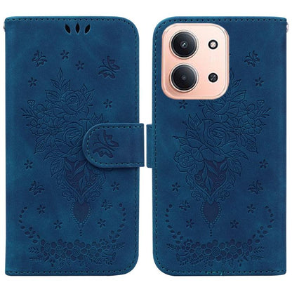Butterfly Rose Embossed Leather Phone Case, For Redmi A7 Pro 4G / 5G 171mm / Poco C85x 5G, For Redmi Turbo 5 Max 5G / Poco X8 Pro Max 5G, For Redmi Turbo 5 5G / Poco X8 Pro 5G, For Redmi Note 15 Pro+ 5G 163.3mm / Poco M8 Pro 5G                         ...