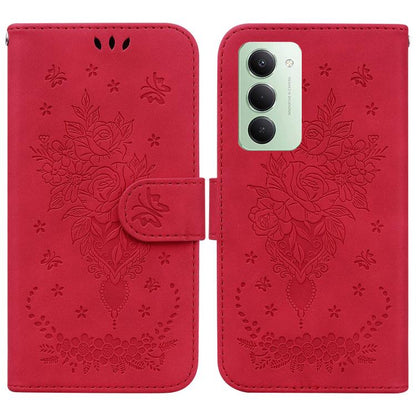 Butterfly Rose Embossed Leather Phone Case, For Redmi A7 Pro 4G / 5G 171mm / Poco C85x 5G, For Redmi Turbo 5 Max 5G / Poco X8 Pro Max 5G, For Redmi Turbo 5 5G / Poco X8 Pro 5G, For Redmi Note 15 Pro+ 5G 163.3mm / Poco M8 Pro 5G                         ...