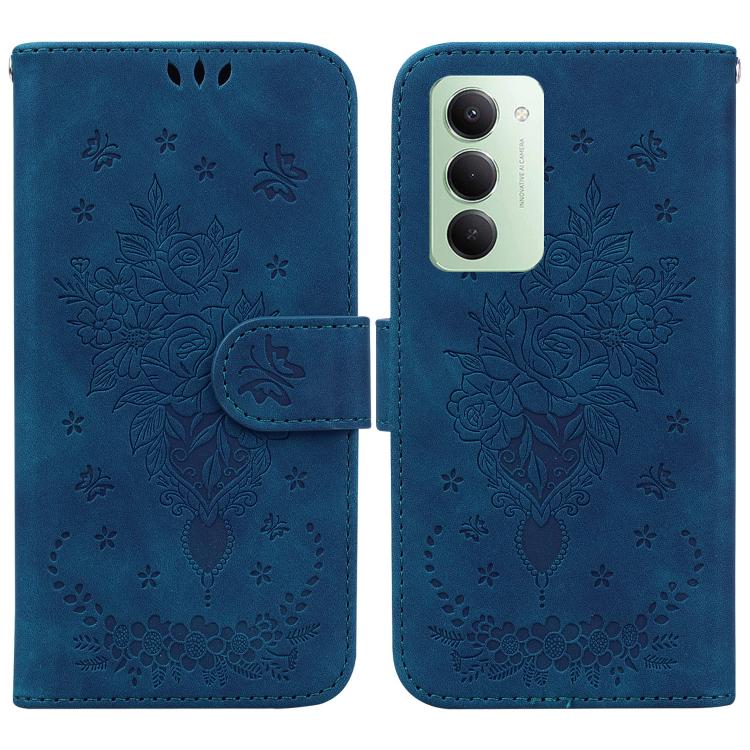 Butterfly Rose Embossed Leather Phone Case, For Redmi A7 Pro 4G / 5G 171mm / Poco C85x 5G, For Redmi Turbo 5 Max 5G / Poco X8 Pro Max 5G, For Redmi Turbo 5 5G / Poco X8 Pro 5G, For Redmi Note 15 Pro+ 5G 163.3mm / Poco M8 Pro 5G                         ...