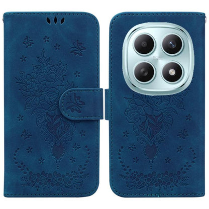 Butterfly Rose Embossed Leather Phone Case, For Redmi A7 Pro 4G / 5G 171mm / Poco C85x 5G, For Redmi Turbo 5 Max 5G / Poco X8 Pro Max 5G, For Redmi Turbo 5 5G / Poco X8 Pro 5G, For Redmi Note 15 Pro+ 5G 163.3mm / Poco M8 Pro 5G                         ...