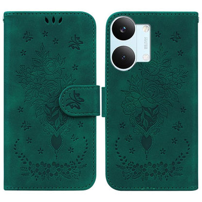 Butterfly Rose Embossed Leather Phone Case, For Redmi A7 Pro 4G / 5G 171mm / Poco C85x 5G, For Redmi Turbo 5 Max 5G / Poco X8 Pro Max 5G, For Redmi Turbo 5 5G / Poco X8 Pro 5G, For Redmi Note 15 Pro+ 5G 163.3mm / Poco M8 Pro 5G                         ...