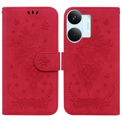 Butterfly Rose Embossed Leather Phone Case, For Redmi A7 Pro 4G / 5G 171mm / Poco C85x 5G, For Redmi Turbo 5 Max 5G / Poco X8 Pro Max 5G, For Redmi Turbo 5 5G / Poco X8 Pro 5G, For Redmi Note 15 Pro+ 5G 163.3mm / Poco M8 Pro 5G                         ...