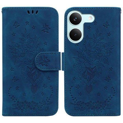 Butterfly Rose Embossed Leather Phone Case, For Redmi A7 Pro 4G / 5G 171mm / Poco C85x 5G, For Redmi Turbo 5 Max 5G / Poco X8 Pro Max 5G, For Redmi Turbo 5 5G / Poco X8 Pro 5G, For Redmi Note 15 Pro+ 5G 163.3mm / Poco M8 Pro 5G                         ...