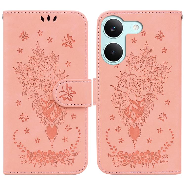Butterfly Rose Embossed Leather Phone Case, For Redmi A7 Pro 4G / 5G 171mm / Poco C85x 5G, For Redmi Turbo 5 Max 5G / Poco X8 Pro Max 5G, For Redmi Turbo 5 5G / Poco X8 Pro 5G, For Redmi Note 15 Pro+ 5G 163.3mm / Poco M8 Pro 5G                         ...