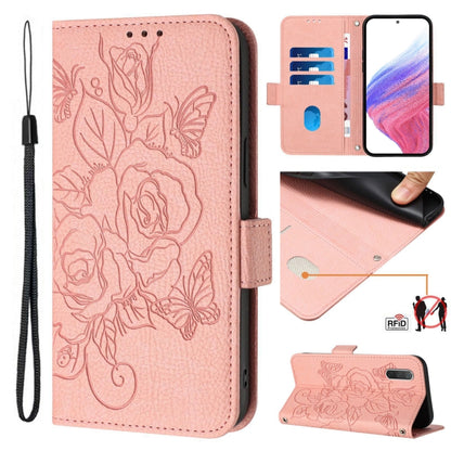 Embossed Rose RFID Anti-theft Leather Phone Case, For Xiaomi Mi CC9e / Mi A3