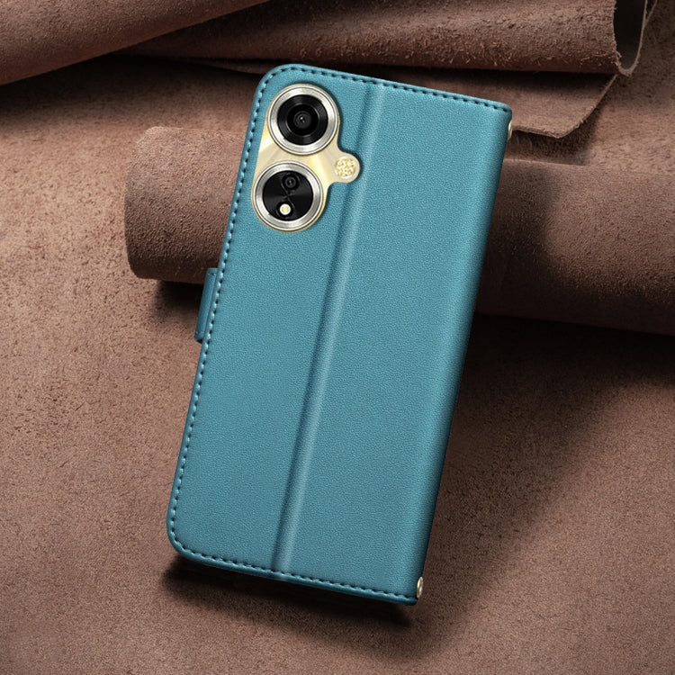 Square Texture Leather Phone Case, For OPPO A59 5G