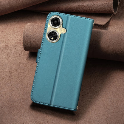 Square Texture Leather Phone Case, For OPPO A59 5G