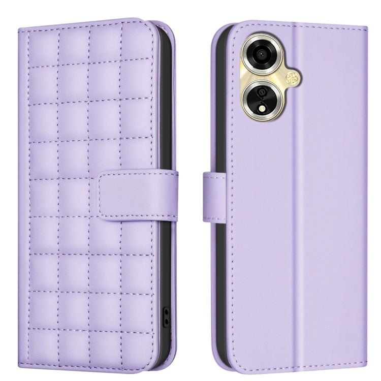 Square Texture Leather Phone Case, For OPPO A59 5G