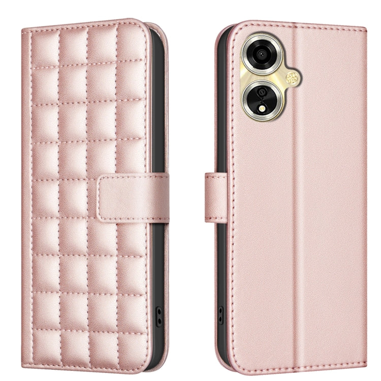 Square Texture Leather Phone Case, For OPPO A59 5G