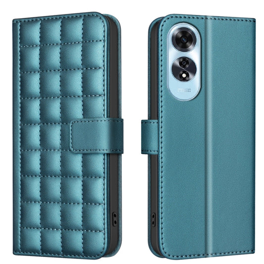 Teal quilted leather wallet phone case with kickstand fold and side button cutouts