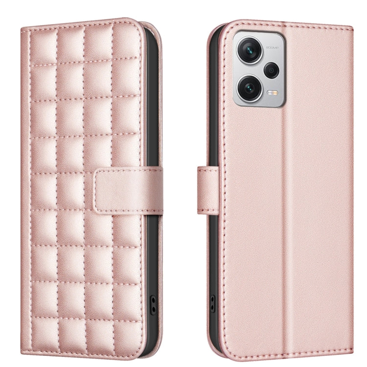 Square Texture Leather Phone Case, For Redmi Note 12 Pro+ Global, For Redmi Note 12 Pro Global, For Redmi Note 12 5G Global / Xiaomi Poco X5, For Redmi Note 11 Pro 5G / 4G Global, For Redmi 10 5G / Note 11E, For Redmi 10C, For Redmi 10 2022 / Note 11 4...