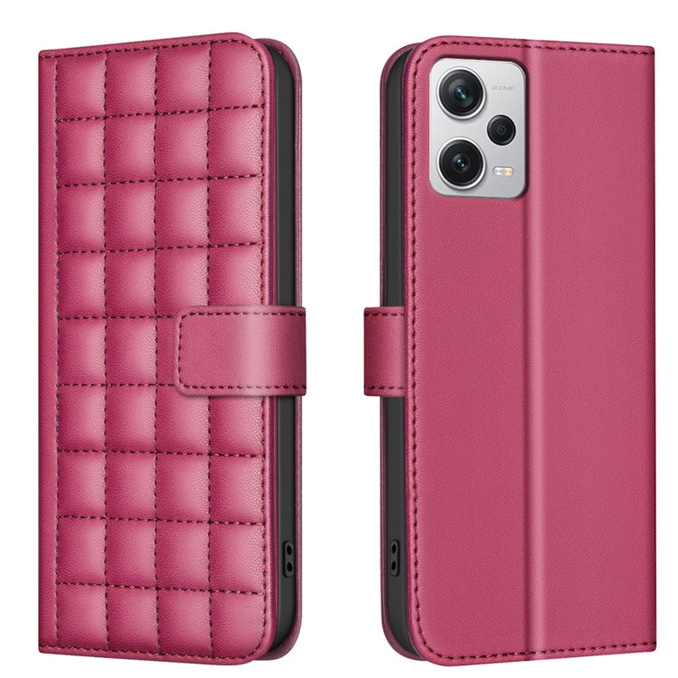 Square Texture Leather Phone Case, For Redmi Note 12 Pro+ Global, For Redmi Note 12 Pro Global, For Redmi Note 12 5G Global / Xiaomi Poco X5, For Redmi Note 11 Pro 5G / 4G Global, For Redmi 10 5G / Note 11E, For Redmi 10C, For Redmi 10 2022 / Note 11 4...