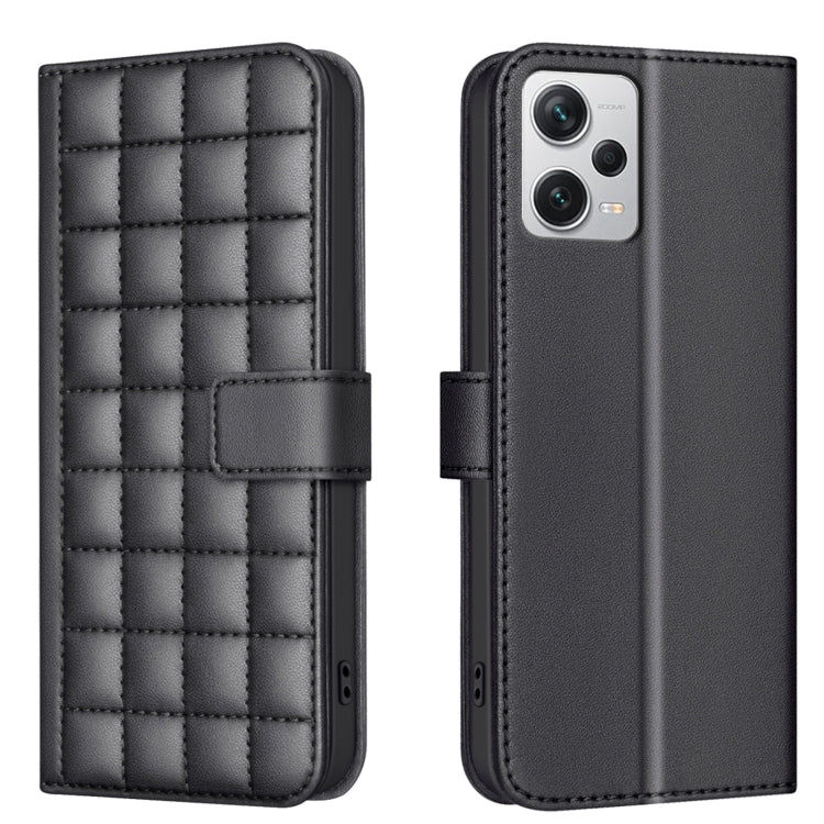 Square Texture Leather Phone Case, For Redmi Note 12 Pro+ Global, For Redmi Note 12 Pro Global, For Redmi Note 12 5G Global / Xiaomi Poco X5, For Redmi Note 11 Pro 5G / 4G Global, For Redmi 10 5G / Note 11E, For Redmi 10C, For Redmi 10 2022 / Note 11 4...