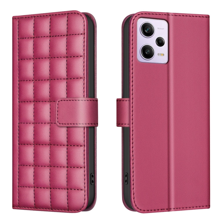 Square Texture Leather Phone Case, For Redmi Note 12 Pro+ Global, For Redmi Note 12 Pro Global, For Redmi Note 12 5G Global / Xiaomi Poco X5, For Redmi Note 11 Pro 5G / 4G Global, For Redmi 10 5G / Note 11E, For Redmi 10C, For Redmi 10 2022 / Note 11 4...