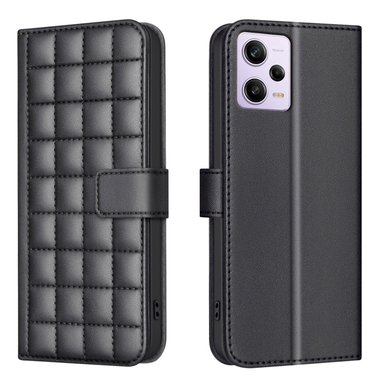 Square Texture Leather Phone Case, For Redmi Note 12 Pro+ Global, For Redmi Note 12 Pro Global, For Redmi Note 12 5G Global / Xiaomi Poco X5, For Redmi Note 11 Pro 5G / 4G Global, For Redmi 10 5G / Note 11E, For Redmi 10C, For Redmi 10 2022 / Note 11 4...