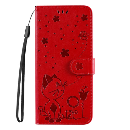 Cat and Bee Embossed Flip Leather Phone Case, For vivo V40 5G, For vivo Y28 4G