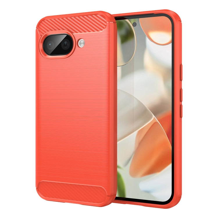 Red brushed carbon fiber TPU phone case with raised camera cutouts and grip