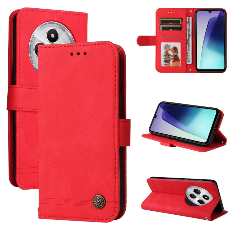 Skin Feel Life Tree Metal Button Leather Phone Case, For Redmi A5 4G 173.3mm, For Redmi Note 14 4G 164.84mm, For Redmi Turbo 4 / Xiaomi Poco X7 Pro, For Redmi K80 Pro, For Redmi K80, For Redmi Note 14 4G 163.25mm Global, For Redmi Note 14 5G           ...