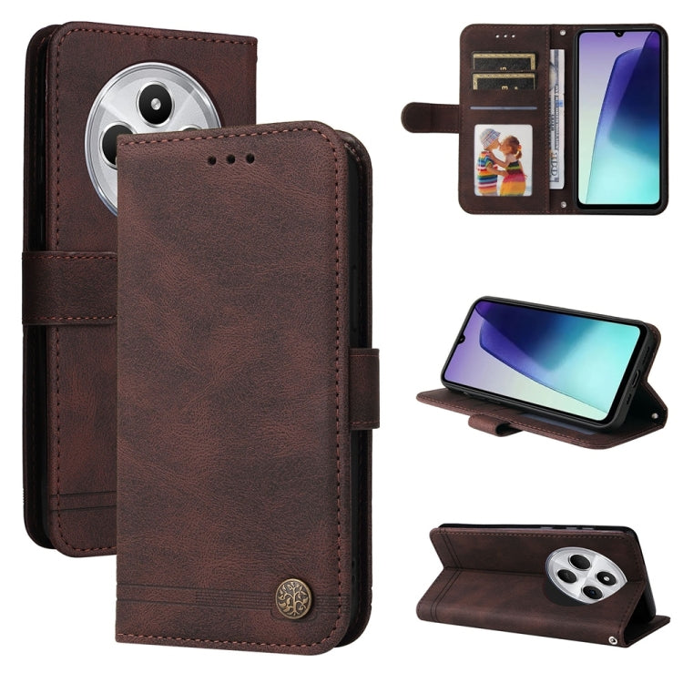 Skin Feel Life Tree Metal Button Leather Phone Case, For Redmi A5 4G 173.3mm, For Redmi Note 14 4G 164.84mm, For Redmi Turbo 4 / Xiaomi Poco X7 Pro, For Redmi K80 Pro, For Redmi K80, For Redmi Note 14 4G 163.25mm Global, For Redmi Note 14 5G           ...