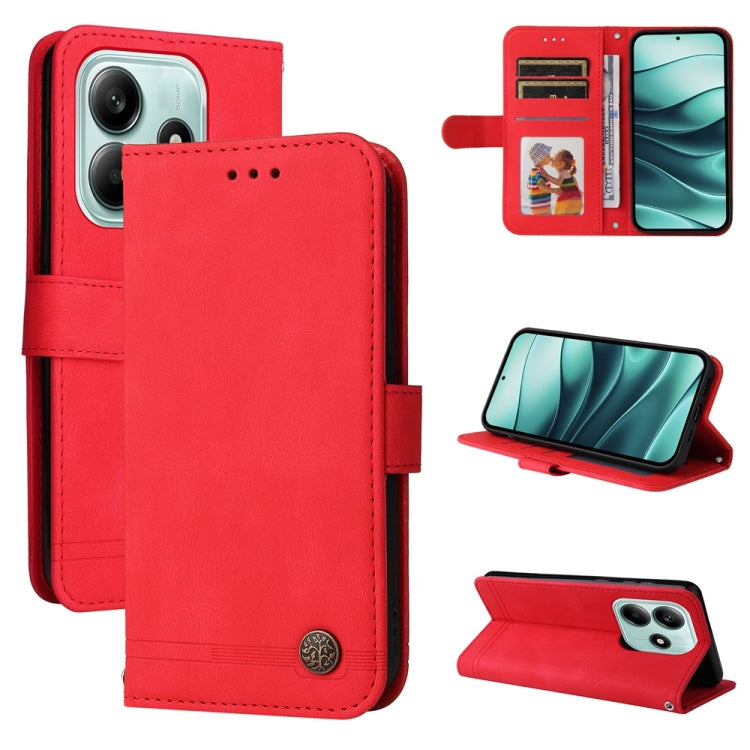 Skin Feel Life Tree Metal Button Leather Phone Case, For Redmi A5 4G 173.3mm, For Redmi Note 14 4G 164.84mm, For Redmi Turbo 4 / Xiaomi Poco X7 Pro, For Redmi K80 Pro, For Redmi K80, For Redmi Note 14 4G 163.25mm Global, For Redmi Note 14 5G           ...
