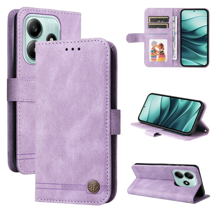 Skin Feel Life Tree Metal Button Leather Phone Case, For Redmi A5 4G 173.3mm, For Redmi Note 14 4G 164.84mm, For Redmi Turbo 4 / Xiaomi Poco X7 Pro, For Redmi K80 Pro, For Redmi K80, For Redmi Note 14 4G 163.25mm Global, For Redmi Note 14 5G           ...