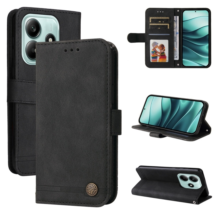 Skin Feel Life Tree Metal Button Leather Phone Case, For Redmi A5 4G 173.3mm, For Redmi Note 14 4G 164.84mm, For Redmi Turbo 4 / Xiaomi Poco X7 Pro, For Redmi K80 Pro, For Redmi K80, For Redmi Note 14 4G 163.25mm Global, For Redmi Note 14 5G           ...