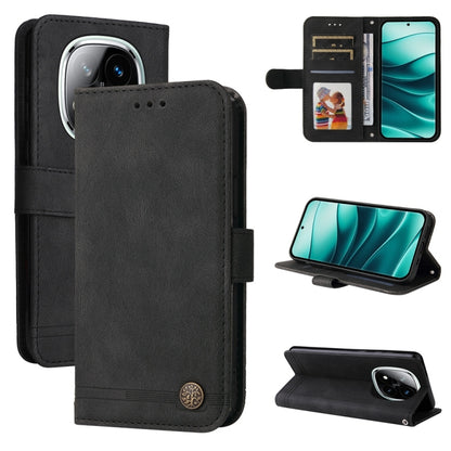 Skin Feel Life Tree Metal Button Leather Phone Case, For Redmi A5 4G 173.3mm, For Redmi Note 14 4G 164.84mm, For Redmi Turbo 4 / Xiaomi Poco X7 Pro, For Redmi K80 Pro, For Redmi K80, For Redmi Note 14 4G 163.25mm Global, For Redmi Note 14 5G           ...
