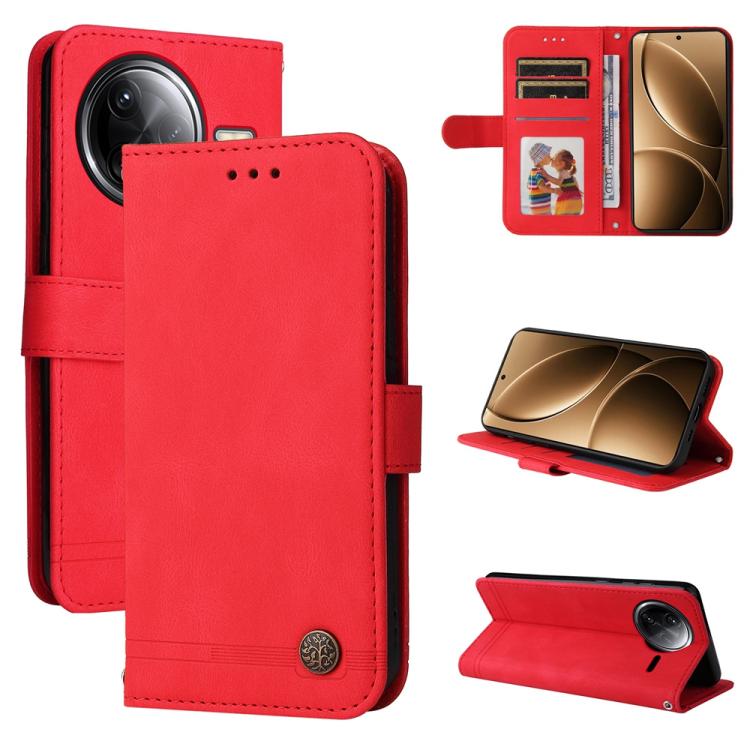 Skin Feel Life Tree Metal Button Leather Phone Case, For Redmi A5 4G 173.3mm, For Redmi Note 14 4G 164.84mm, For Redmi Turbo 4 / Xiaomi Poco X7 Pro, For Redmi K80 Pro, For Redmi K80, For Redmi Note 14 4G 163.25mm Global, For Redmi Note 14 5G           ...