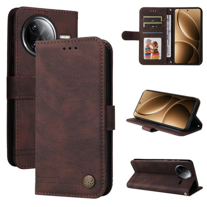 Skin Feel Life Tree Metal Button Leather Phone Case, For Redmi A5 4G 173.3mm, For Redmi Note 14 4G 164.84mm, For Redmi Turbo 4 / Xiaomi Poco X7 Pro, For Redmi K80 Pro, For Redmi K80, For Redmi Note 14 4G 163.25mm Global, For Redmi Note 14 5G           ...