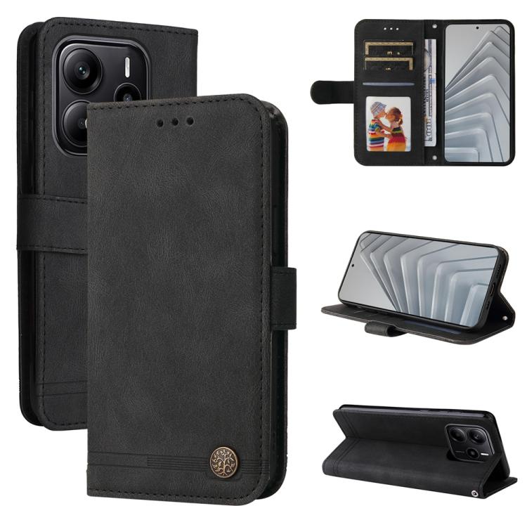 Skin Feel Life Tree Metal Button Leather Phone Case, For Redmi A5 4G 173.3mm, For Redmi Note 14 4G 164.84mm, For Redmi Turbo 4 / Xiaomi Poco X7 Pro, For Redmi K80 Pro, For Redmi K80, For Redmi Note 14 4G 163.25mm Global, For Redmi Note 14 5G           ...