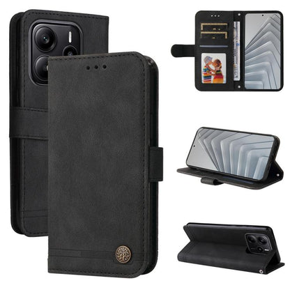 Skin Feel Life Tree Metal Button Leather Phone Case, For Redmi A5 4G 173.3mm, For Redmi Note 14 4G 164.84mm, For Redmi Turbo 4 / Xiaomi Poco X7 Pro, For Redmi K80 Pro, For Redmi K80, For Redmi Note 14 4G 163.25mm Global, For Redmi Note 14 5G           ...