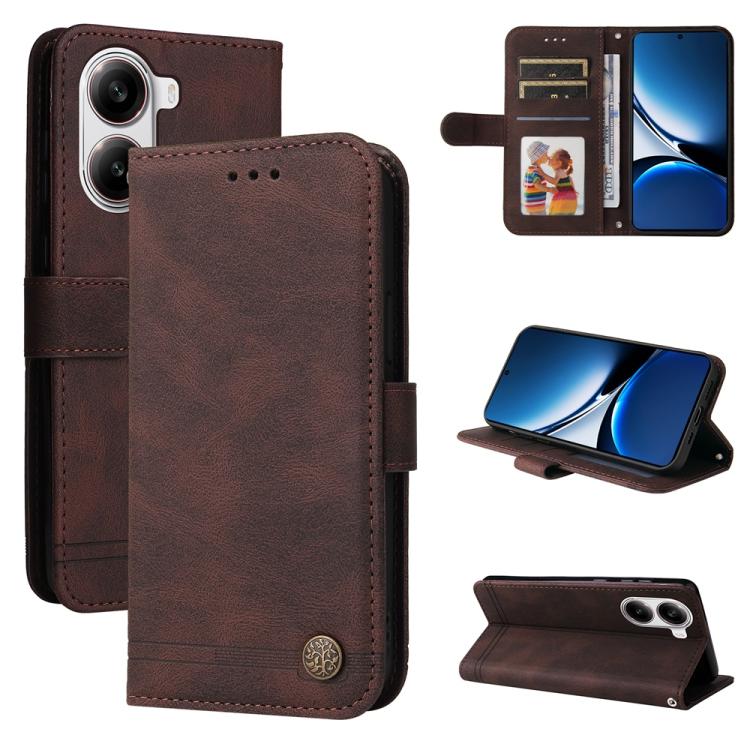 Skin Feel Life Tree Metal Button Leather Phone Case, For Redmi A5 4G 173.3mm, For Redmi Note 14 4G 164.84mm, For Redmi Turbo 4 / Xiaomi Poco X7 Pro, For Redmi K80 Pro, For Redmi K80, For Redmi Note 14 4G 163.25mm Global, For Redmi Note 14 5G           ...