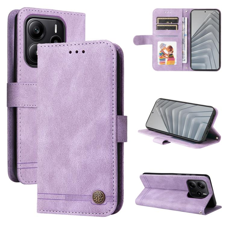 Skin Feel Life Tree Metal Button Leather Phone Case, For Redmi A5 4G 173.3mm, For Redmi Note 14 4G 164.84mm, For Redmi Turbo 4 / Xiaomi Poco X7 Pro, For Redmi K80 Pro, For Redmi K80, For Redmi Note 14 4G 163.25mm Global, For Redmi Note 14 5G           ...