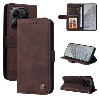 Skin Feel Life Tree Metal Button Leather Phone Case, For Redmi A5 4G 173.3mm, For Redmi Note 14 4G 164.84mm, For Redmi Turbo 4 / Xiaomi Poco X7 Pro, For Redmi K80 Pro, For Redmi K80, For Redmi Note 14 4G 163.25mm Global, For Redmi Note 14 5G           ...