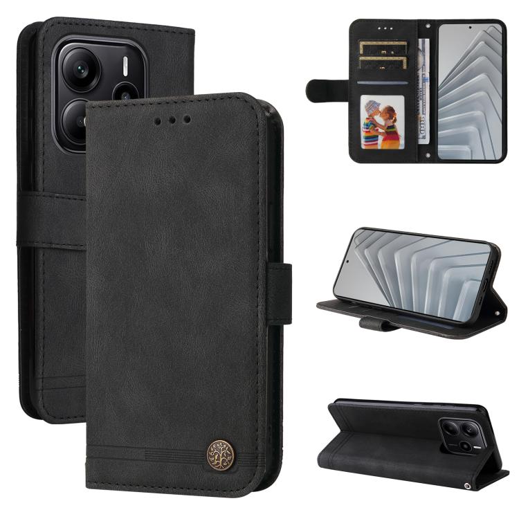 Skin Feel Life Tree Metal Button Leather Phone Case, For Redmi A5 4G 173.3mm, For Redmi Note 14 4G 164.84mm, For Redmi Turbo 4 / Xiaomi Poco X7 Pro, For Redmi K80 Pro, For Redmi K80, For Redmi Note 14 4G 163.25mm Global, For Redmi Note 14 5G           ...