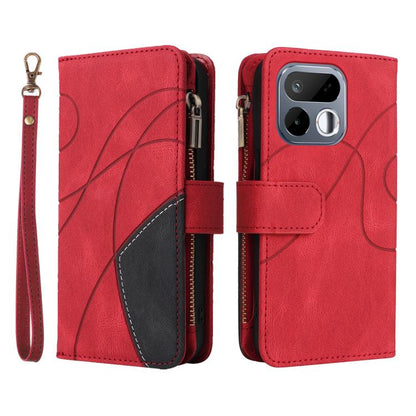 Dual-color 9 Card Slots Zipper Wallet Leather Phone Case, For Realme 16T 5G, For Realme P4x 5G, For Realme C63 / C61 / Note 60