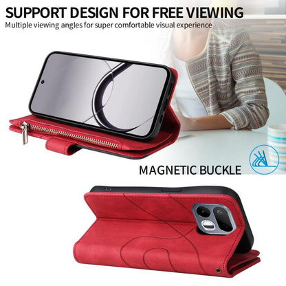 Dual-color 9 Card Slots Zipper Wallet Leather Phone Case, For Realme 16T 5G, For Realme P4x 5G, For Realme C63 / C61 / Note 60